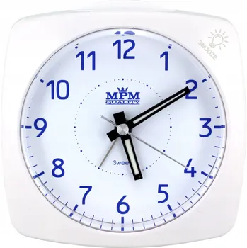 Budík MPM Analogový budík s plynulým chodem C01.3060.0031