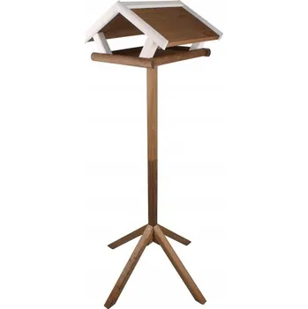 Pro ptáka BÍLO-HNĚDÉ VELKÉ KRMÍTKO NA NOZE 44x38x22/134cm