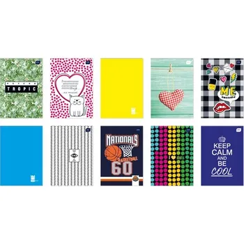 Blok Notes A7 Interdruk měkké desky, 50 listů, linkovaný (kostkovaný), vícebarevný