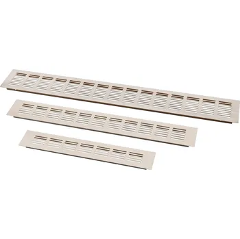 Stavební výplň Onpira Hliníkové větrací mřížky 15-100 cm Délka: 15 cm, Barva: Champagne, Šířka: 6 cm