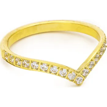 Prsten BRUNOshop.cz Jemný prsten ŠIPKA GOLD s kamínky Velikost: 11 (EU: 64 - 66)