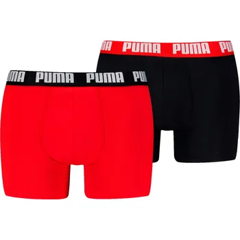 Pánské boxerky Puma Everyday Basic Boxer 2P Velikost: M / Barva: červená/černá