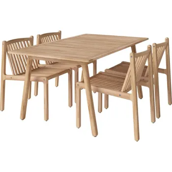 Bolia Zahradní souprava Patio se 4 židlemi, untreated solid teak