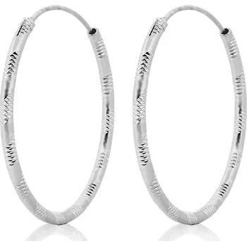 Náušnice NUBIS® Stříbrné náušnice kruhy 12 mm - NB-3069-12