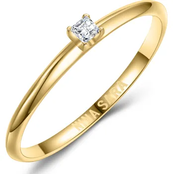 Prsten NINA SARA® Zlatý zásnubní prsten s diamantem - velikost 54 - NS612D-YG-54