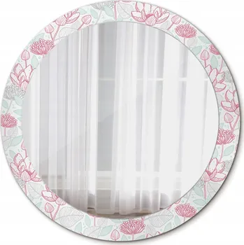 Zrcadlo Zrcadlo na líčení do koupelny nástěnné Květiny 80cm