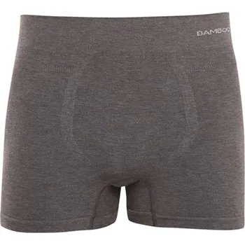 Pánské spodní prádlo Gino Pánské boxerky bezešvé bambusové šedé (54005) M
