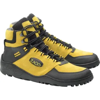 Pánská treková obuv ZAQQ QLIFF Waterproof 37-43 NAPPA/VELUR/MEMBRANE Hlazená i broušená kůže, nepromokavá podšívka Žlutá 37
