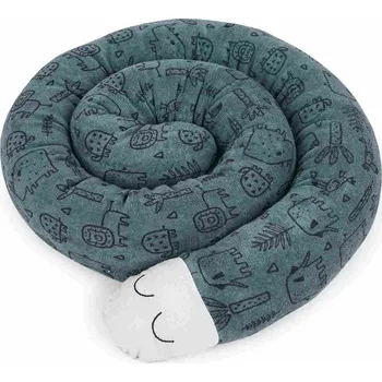 Příslušenství pro dětskou postel a kolébku LIEBES VON PRIEBES Clausi Válec do postýlky Safari Jeans