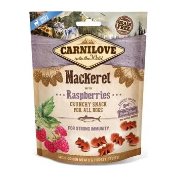 Pamlsek pro psa Carnilove Dog Crunchy Snack Mackerel&Raspberries 200g