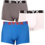 Styx 3PACK pánské boxerky sportovní guma vícebarevné (3G10137) XXL