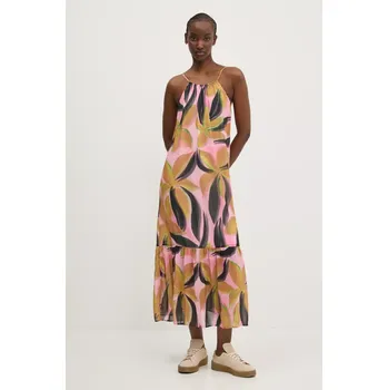 Dámské šaty Šaty Desigual LIMOGES růžová barva, maxi, 25SWVW12 30X, vel. S