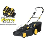 Proteco sekačka akumulátorová 40 V, záběr 38 cm, 500 W + 2 akumulátory 4 ah + nabíječka dual