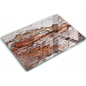 Obraz Skleněná kuchyňská deska S Potiskem Velká 80x52 cm Stará cihlová zeď a beton