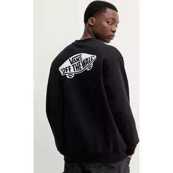 Pánská mikina Bavlněná mikina Vans pánská, černá barva, s potiskem, VN000P52Y281 99X, vel. XL