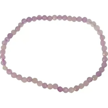 Náramek Ametyst levandulový – jemný fazetovaný náramek 3 mm pro klid, duchovní ochranu a harmonii