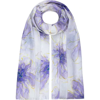 Šála Dámský šál květinový fialový 7200766-5