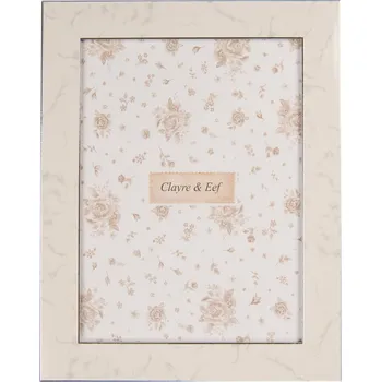 Rám na obraz Béžový fotorámeček s mramorovým dekorem Sloefwijk L – na fotografii o rozměru 15x20 cm