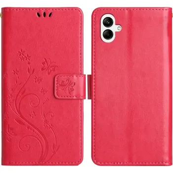 Pouzdro na mobilní telefon Flowers knížkové pouzdro na Samsung Galaxy A06 4G - červené