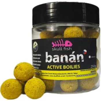 Boilies Skull fish Boilies ACTIVE Banán 250G