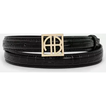 Opasek Kožený pásek Anine Bing Monogram Belt dámský, černá barva, A.12.10461, M/L, 99X