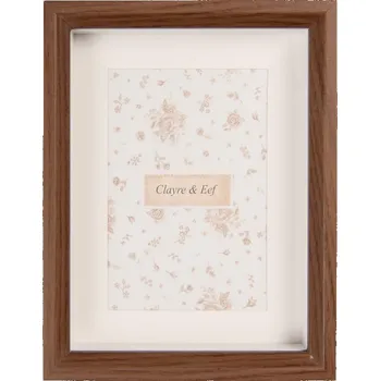 Rám na obraz Hnědý fotorámeček s širokou paspartou Doon S – na fotografii o rozměru 10x15 cm