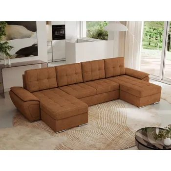 Sedací souprava Rozkládací rohová sedačka ERDORADO U oranžová