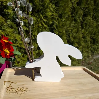 Velikonoční dekorace Atelier Fantazie - Figurka Králíček - stojánek na kytičku CXXVII
