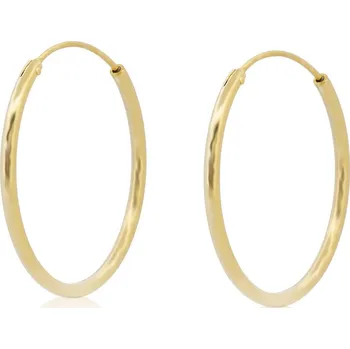 Náušnice NUBIS® Zlacené stříbrné náušnice kruhy 12 mm - NB-3064-12