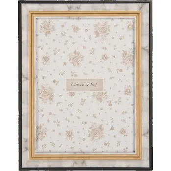 Rám na obraz Šedý fotorámeček s mramorovým dekorem Lutgarde S – na fotografii o průměru 10x15 cm