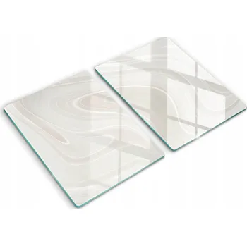 Obraz Dekorativní Krycí Desky Tvrzené Sklo Na Krájení 2x40x52 cm Krémová textura