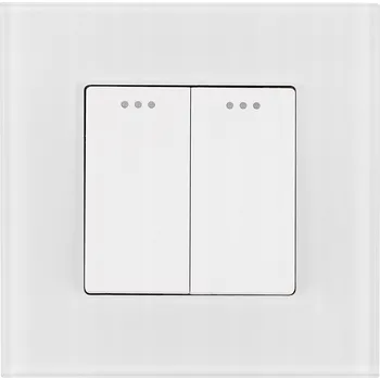 vypínač Schodišťový vypínač dvojitý skleněný bílý MIUUN