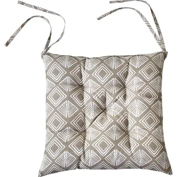 Potah na židli Blancheporte Sada 2 hranatých podsedáků na židli s potiskem geometrického vzoru béžová/bílá