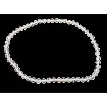 Náramek Jemný křišťálový náramek 3 mm – fazetované kuličky pro ochranu a meditaci