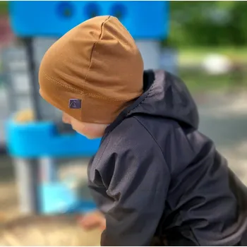 Kojenecká čepice Yháček Rostoucí čepička Yháček, Karamel Velikost:: M