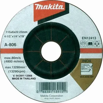 Brusný kotouč MAKITA A-80656 Kotouč brusný 125x6 na nerez