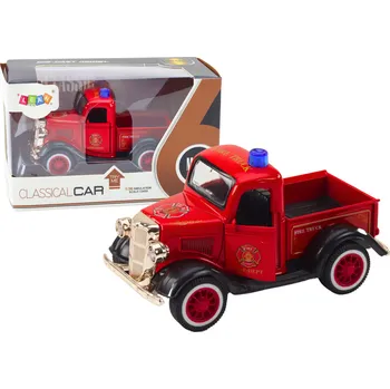 Hračka LEAN Toys Klasický hasičský vůz – 1:36, setrvačník, světla, zvuky, červený
