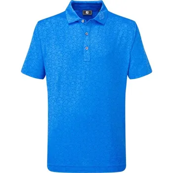 Chlapecké tričko Footjoy Painted Floral Lisle dětské polo, cobalt dětské, XL