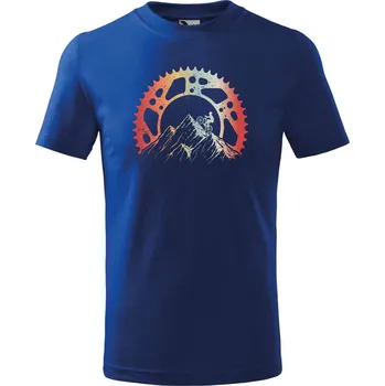 Dětské tričko Horská jízda Velikost: 110 /4 roky, Barva trička: Královsky modrá