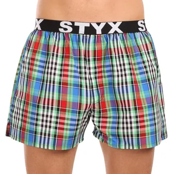 Trenýrky Styx Pánské trenky sportovní guma vícebarevné (B1036) XXL