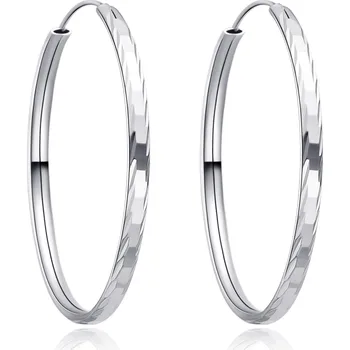 Náušnice NUBIS® Stříbrné náušnice kruhy 50 mm - NB-3040-50