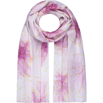 Šála Dámský šál květinový růžový,žlutý květ 7200766-8