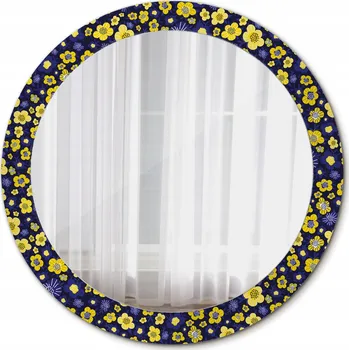 Zrcadlo Kulaté Zrcadlo na Zeď Malé Květiny 80cm