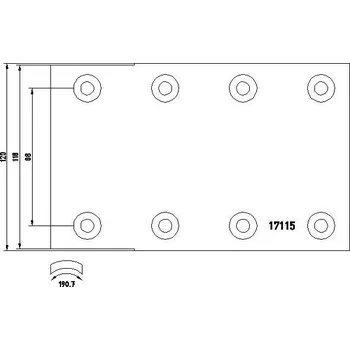 Brzdová destička Sada brzdového obloženi, bubnová brzda TEXTAR 1711501
