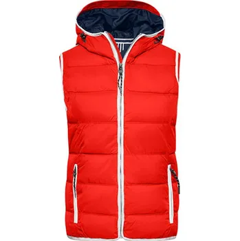 Dámská vesta James&amp;Nicholson Dámská prošívaná vesta JN1075 Red-White XL