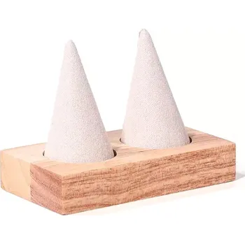 Šperkovnice Stojánek, dekolt aranžovací sametový prst 2x bílý (DRD2P-B)