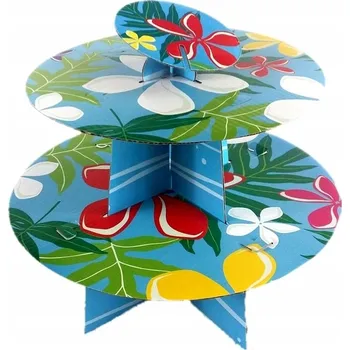 Podnos kartonová, skládací, 23,5 cm, průměr 27/22 cm, vzor: barevné květy.