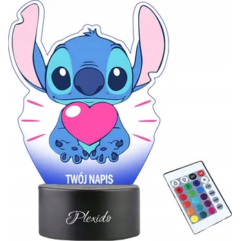 Lampička Stolní lampa soška LED s potiskem Dárek pohádková výšivka + Dálkový Ovladač