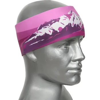 Čelenka Elastická čelenka na hlavu - Hory - FIALOVÁ