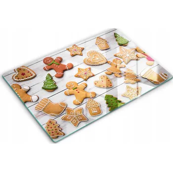 Obraz Multifunkční Dekorativní Skleněná Deska XXL 80x52 cm Vánoční perníky